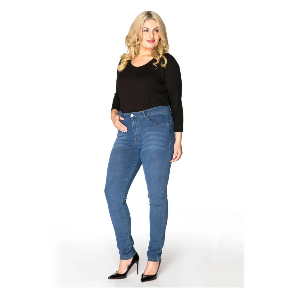 Yoek high waist shaping skinny jeans light denim