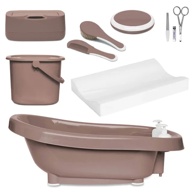 bébé-jou Thermobadset de luxe babybadset Mocha Mousse