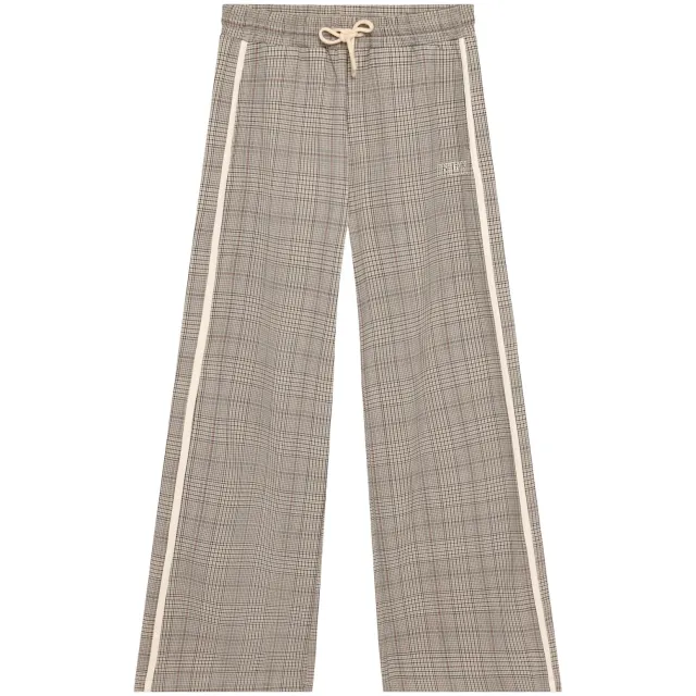 Indian Blue Jeans wide leg geruite broek beige, foto 2