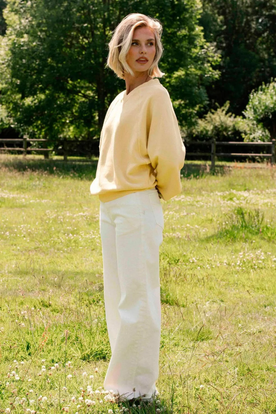 Catwalk Junkie high waist wide leg jeans wit, foto 3