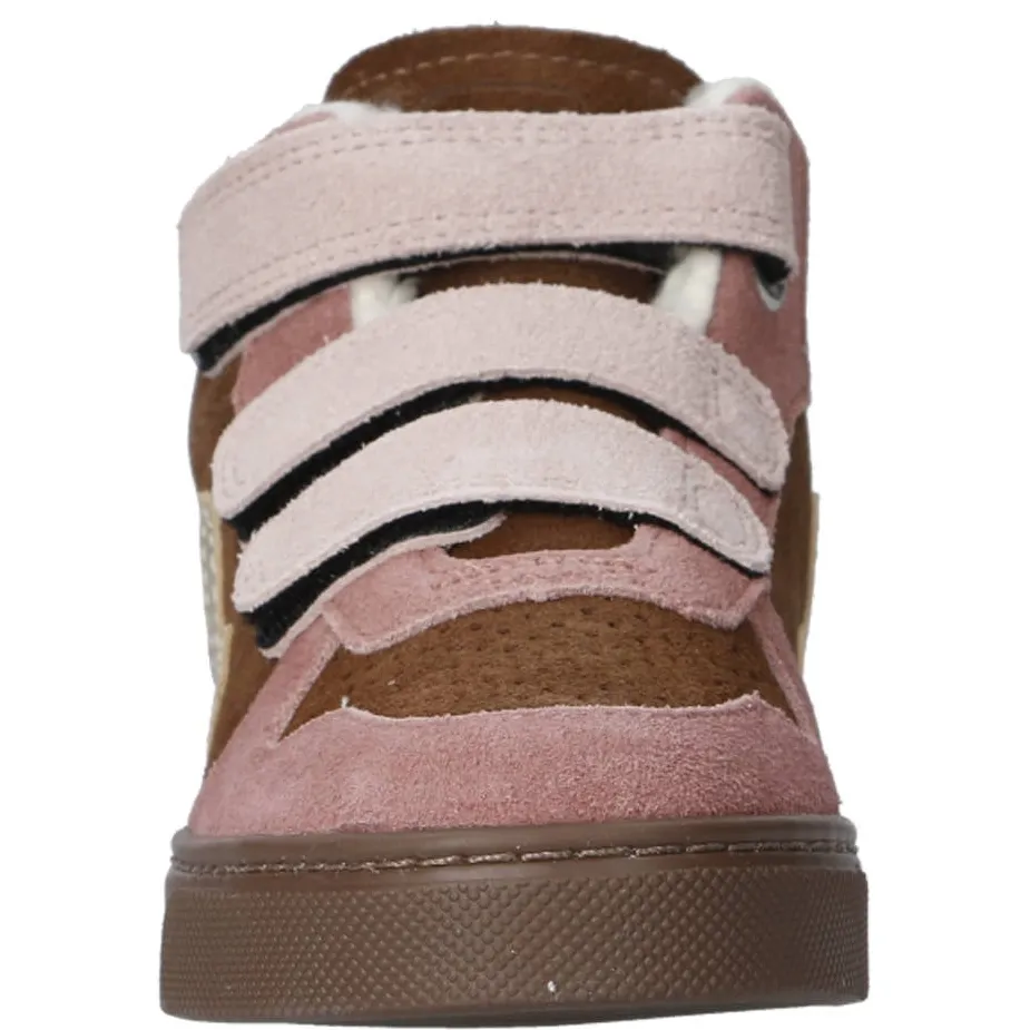 Veja Small V-10 Mid gevoerde suède sneakers aubergine/roze, foto 4