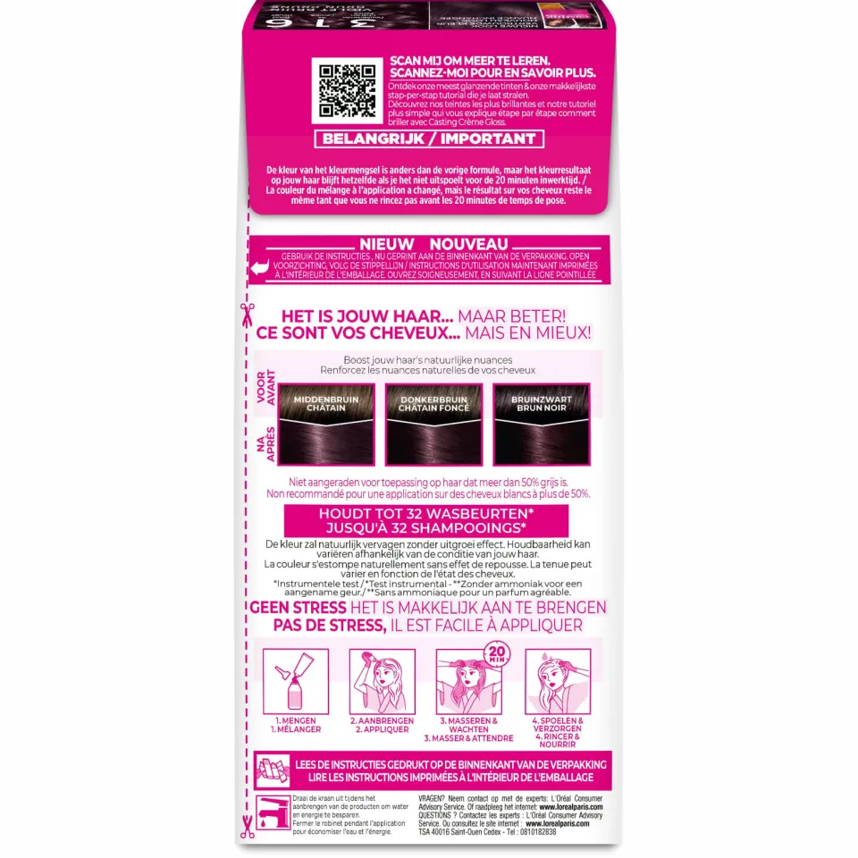 L'oréal Casting Crème Gloss violet bruin 316, foto 3