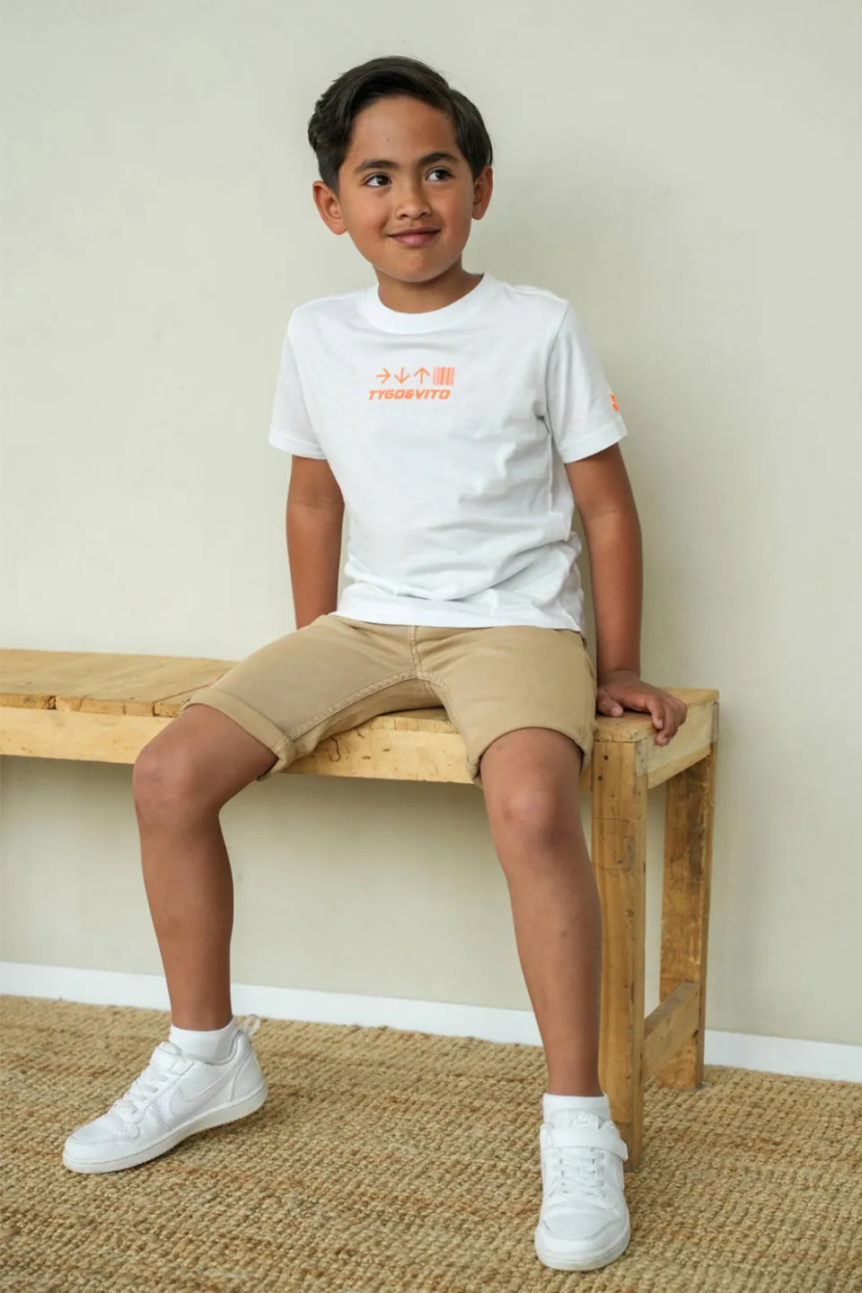 TYGO & vito jersey T-shirt wit