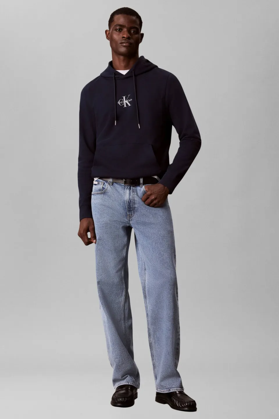 Calvin Klein JEANS regular fit hoodie met logo - dark sapphire donkerblauw, foto 4