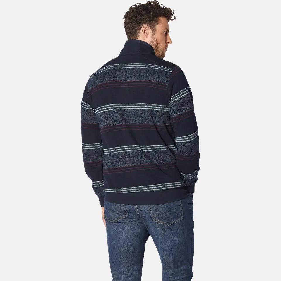 Babista katoenen regular fit gestreepte trui Plus Size - blauw, foto 4