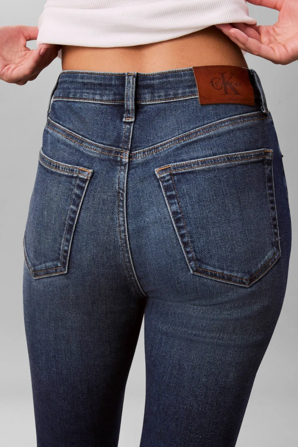 Calvin Klein JEANS high waist skinny jeans medium blue denim, foto 6
