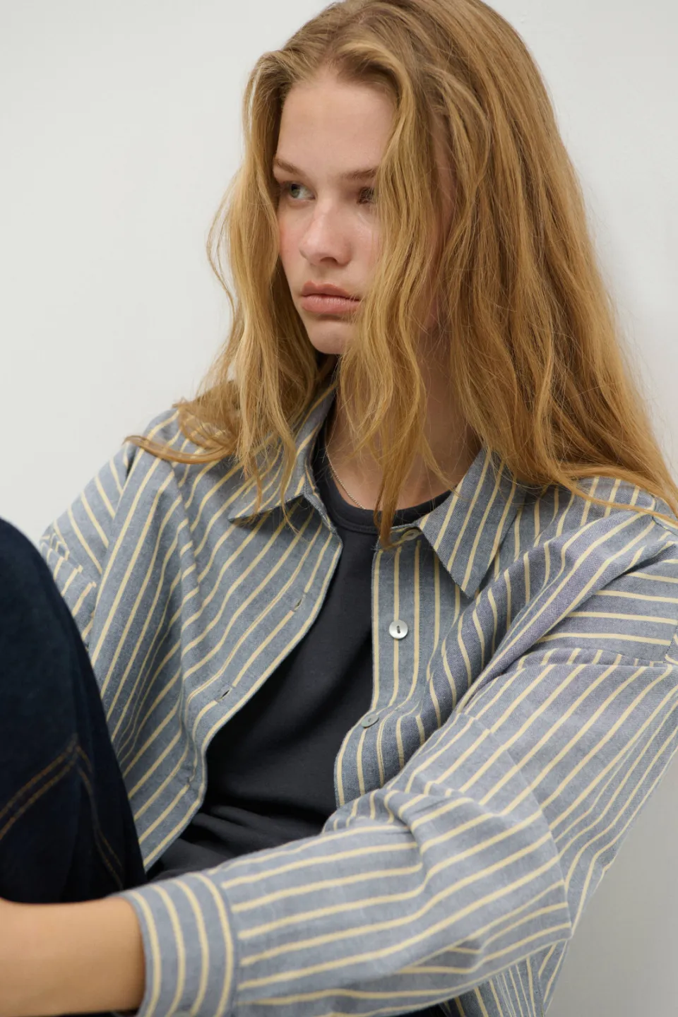 Mango TEEN gestreepte blouse lichtblauw/ecru, foto 6