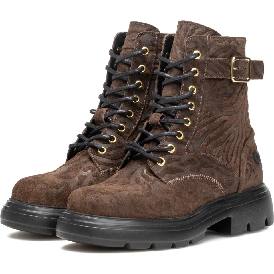Floris Van Bommel Bayli suède veterboots donkerbruin, foto 2