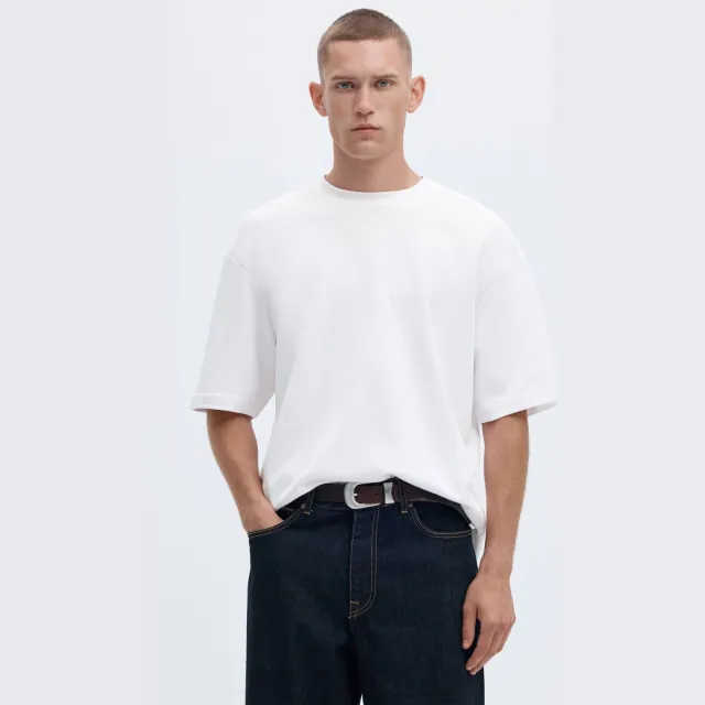 Selected loose fit T-shirt SLHLOOSEOSCAR wit