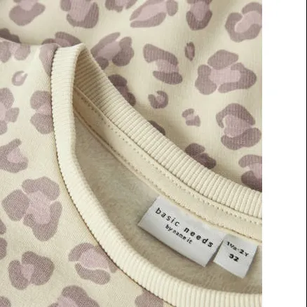 NAME IT MINI sweater met panterprint - zand, foto 3