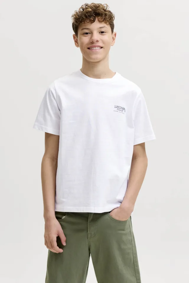 Jack & Jones t-shirt met backprint wit