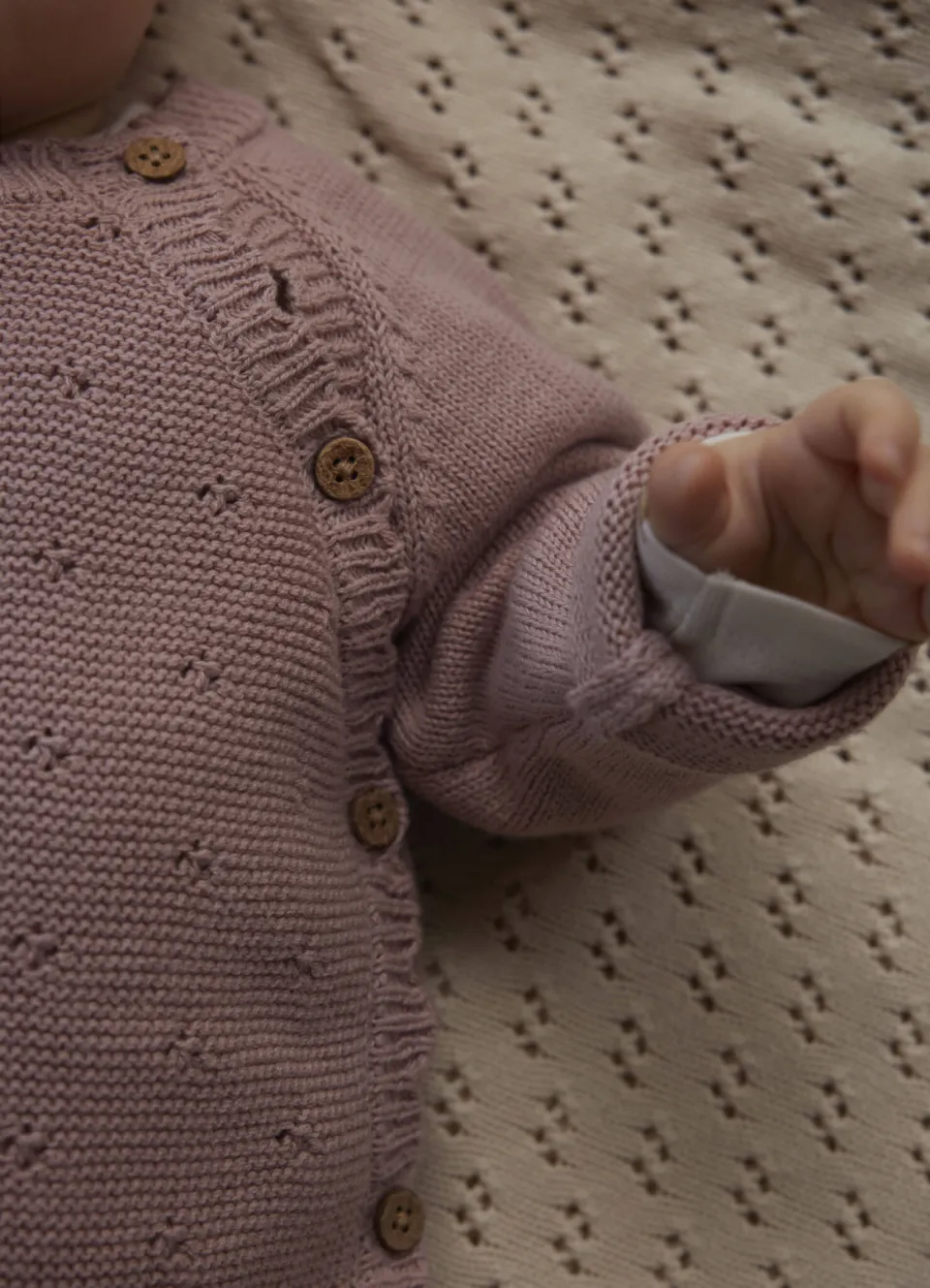 Lil' Atelier BABY trui oudroze gebreid, foto 4