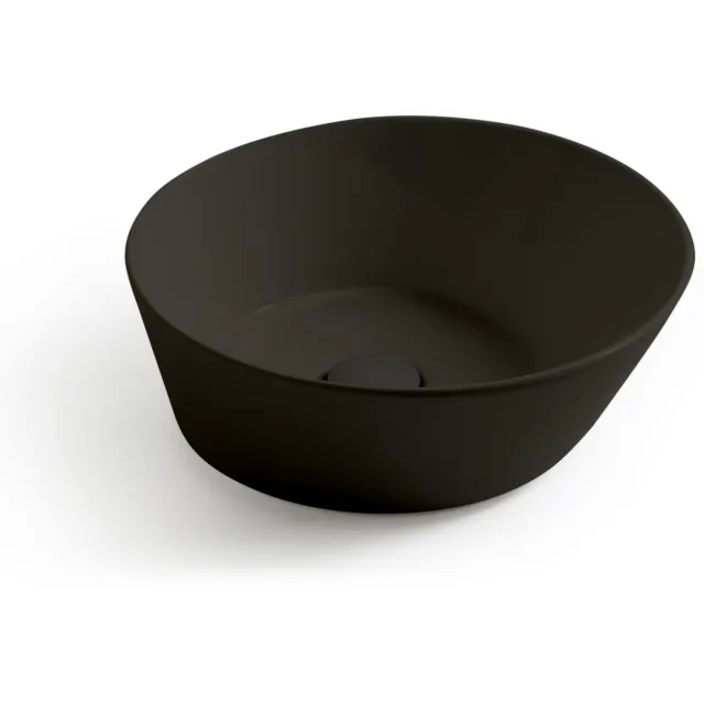 Waskom By Goof Mees Design Opbouw Wastafel Rond 42 cm Mat Zwart