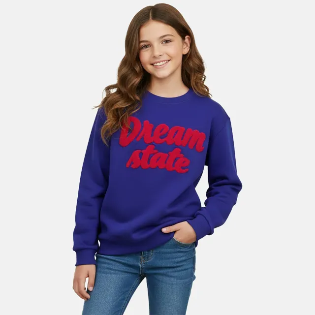 Cars junior sweater met tekst - blauw/rood