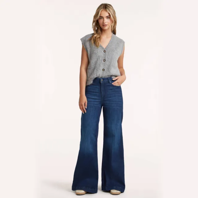 Circle Of Trust Palmer wide leg jeans - donkerblauw