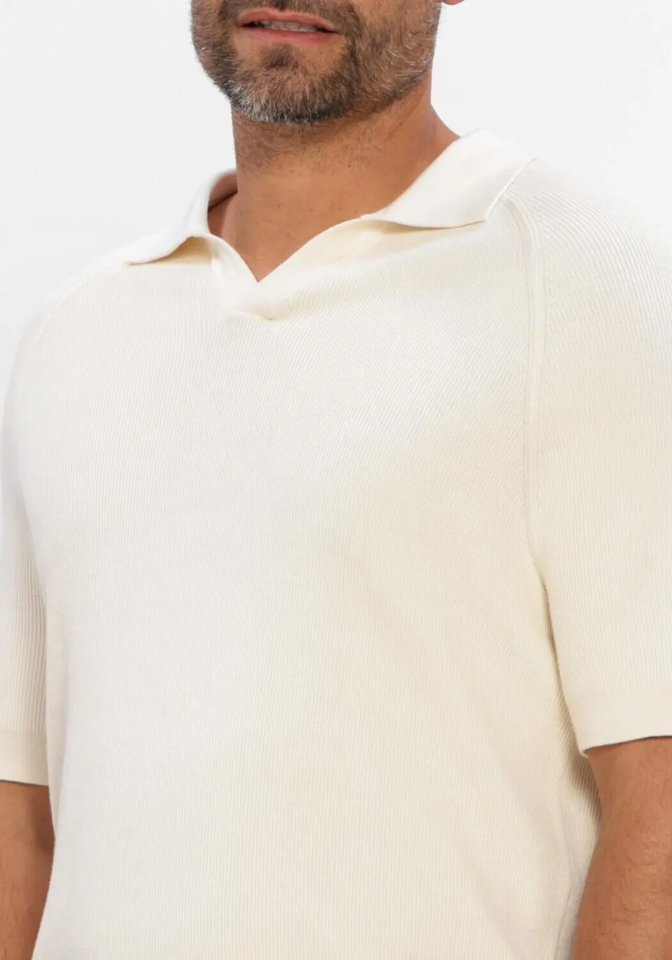 Profuomo Heren Polo's & T-shirts Rib - Ecru, foto 4
