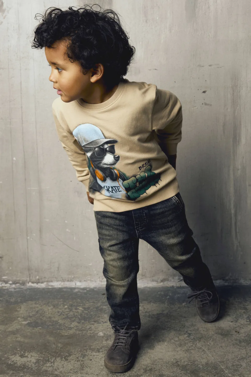 NAME IT MINI NMMBEN loose fit jeans - bruin Brown denim