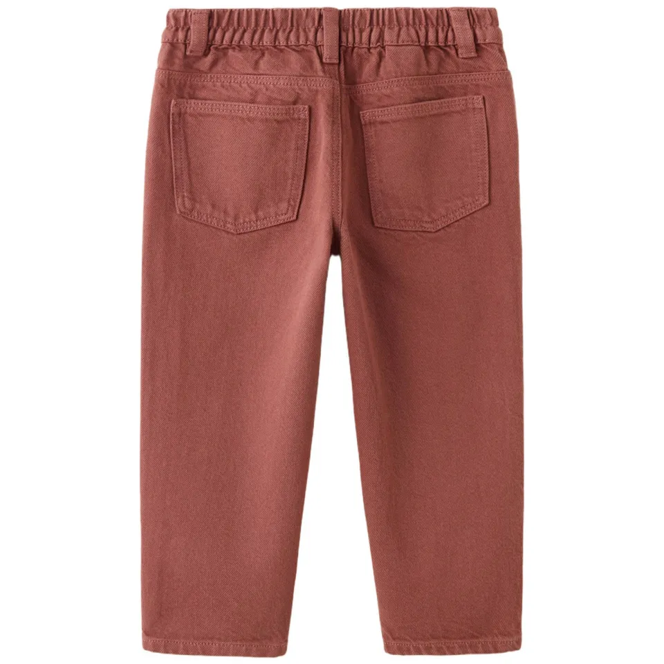 Mango Kids straight leg jeans - donkerrood, foto 3