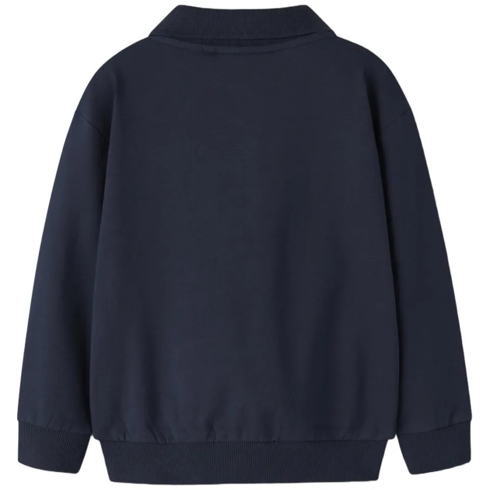 NAME IT MINI rechtvallende sweater met print - donkerblauw, foto 2