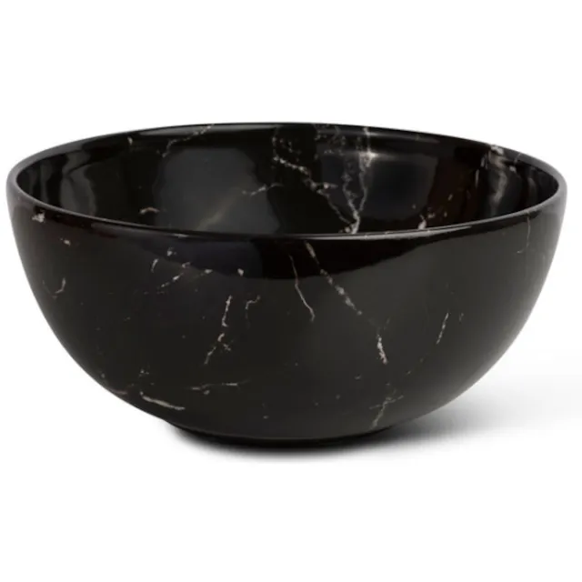 Globo Waskom Globo T-Edge Rond 37x16 cm Zonder Overloop Portoro Nero Zwart