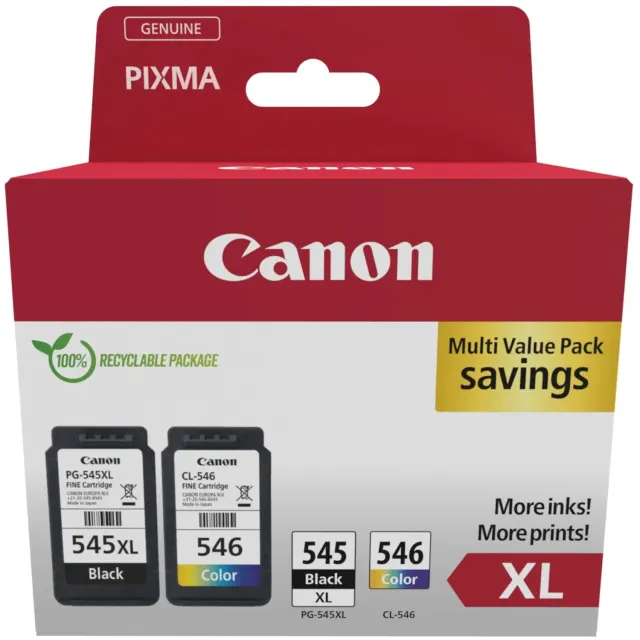 Canon 8286B012/PG-545+CL-546XL Printkop Zwart;Cyaan;Magenta;Geel