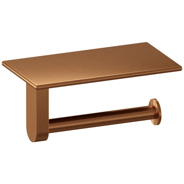 Brauer Toiletrolhouder Brauer Copper Edition Met Planchet Koper Geborsteld PVD