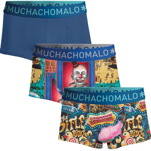 Muchachomalo Heren 3-pack Trunks Funfair Veelkleurig
