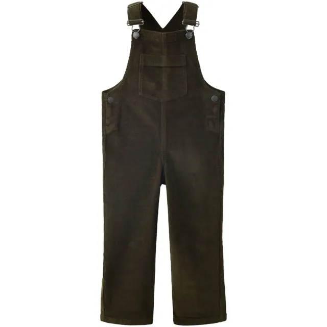 Mango Kids corduroy tuinbroek donkergroen, foto 2