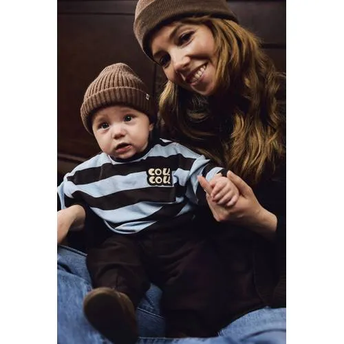 Z8 newborn gestreepte sweater - donkerbruin/lichtblauw, foto 4
