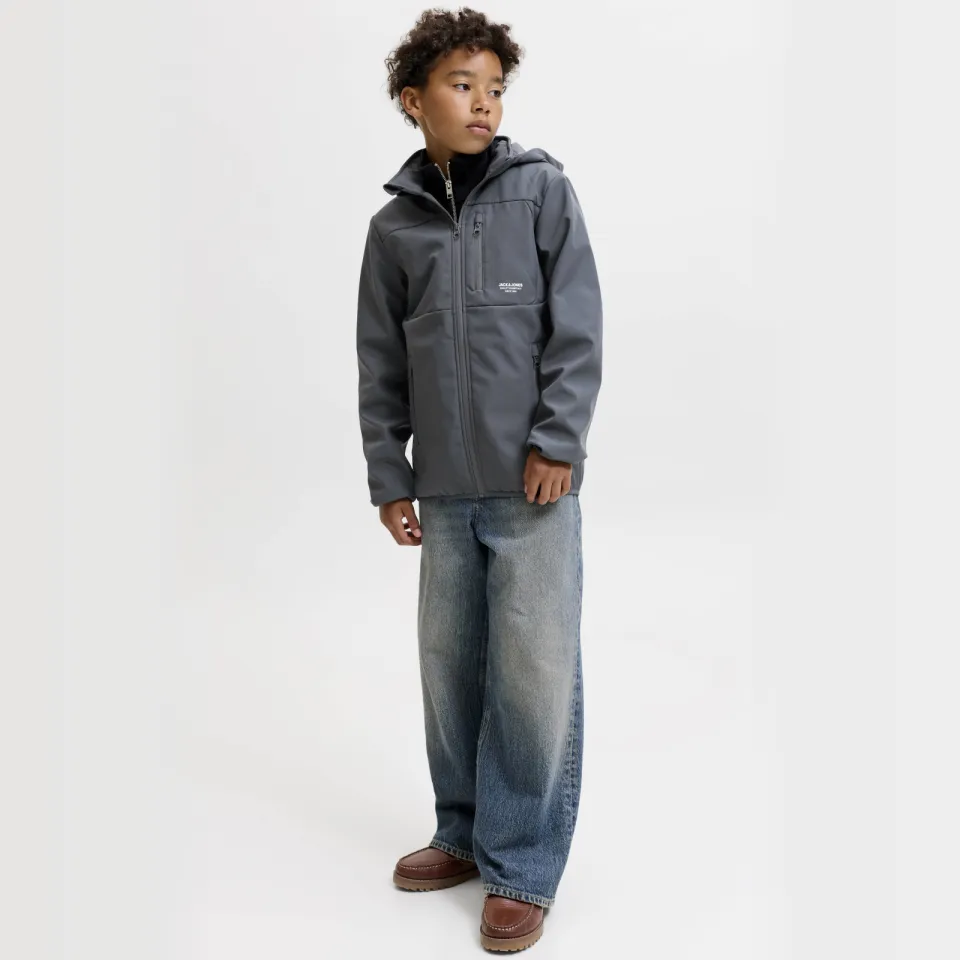 Jack & Jones Junior softshell jas antraciet