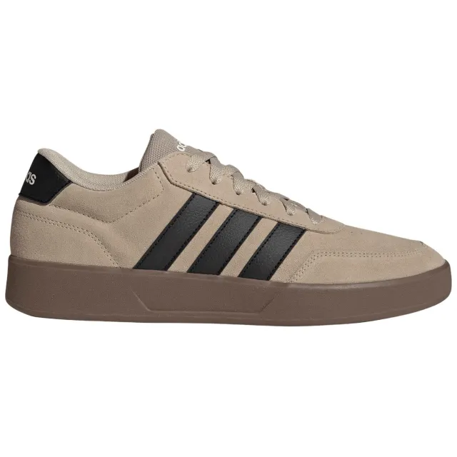 Adidas Sportswear Breaknet 3.0 leren sneakers - lichtbruin/zwart