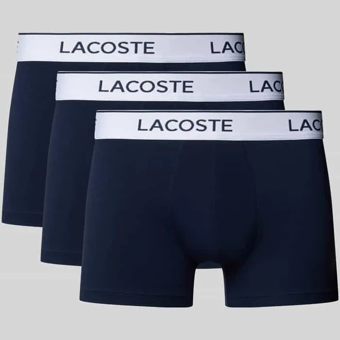 Lacoste Trunk boxershorts 3-pack marineblauw, foto 5
