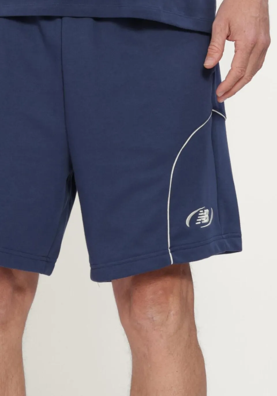 New Balance Heren Broeken Trackside French Terry Short 7 - Donkerblauw, foto 4