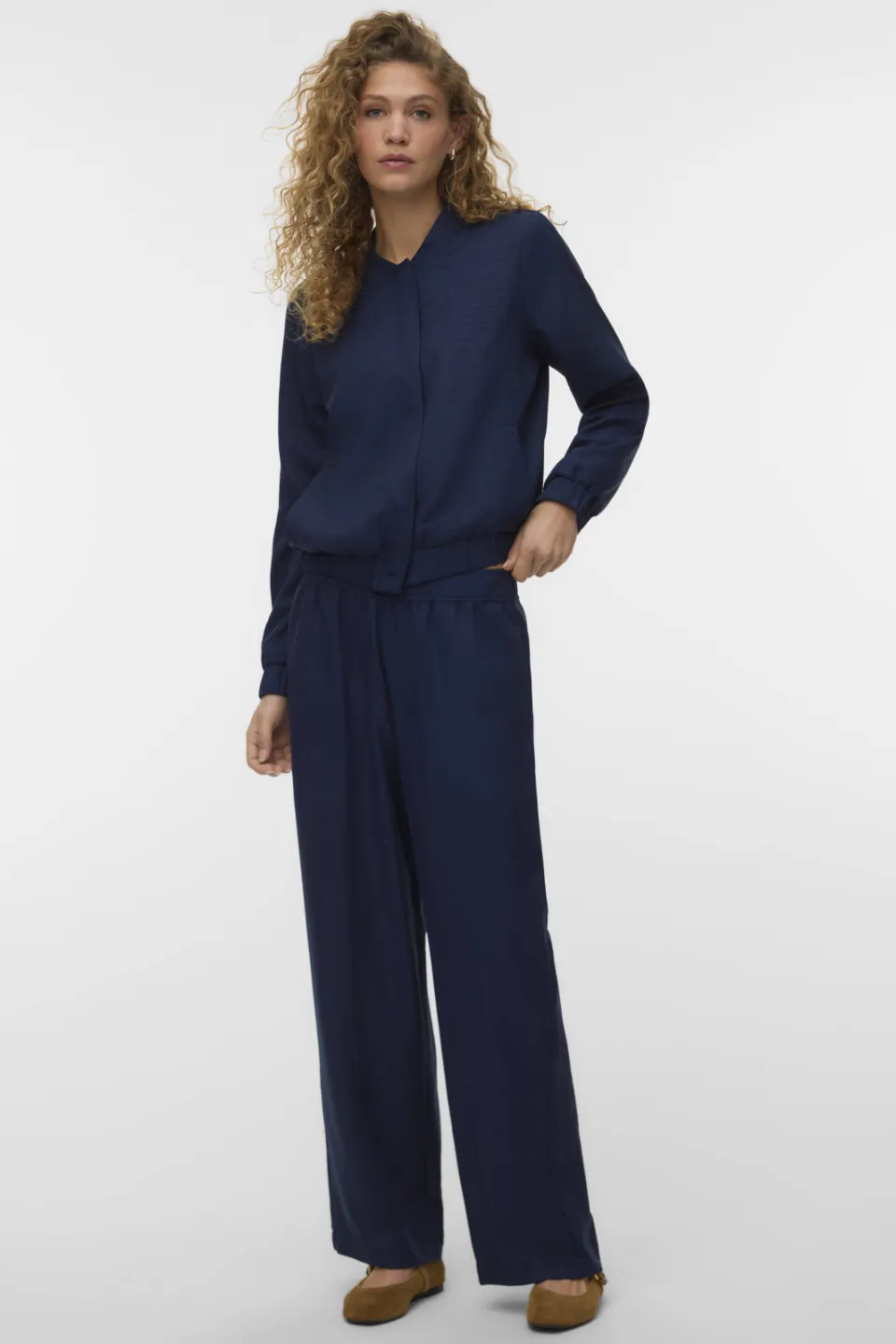 Vero Moda Vmmelaney broek donkerblauw