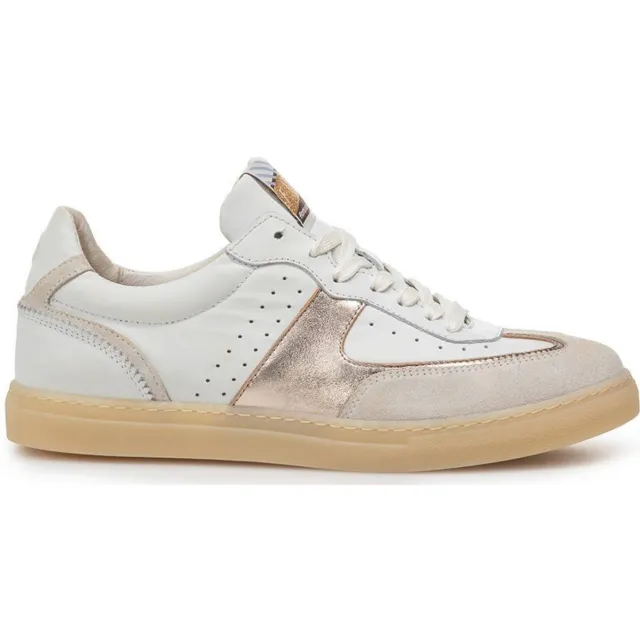 Floris Van Bommel Minni 04.27 leren sneakers wit/brons