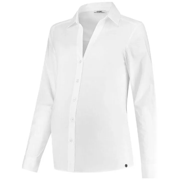 LOVE2WAIT zwangerschapsblouse wit met klassieke kraag, foto 2