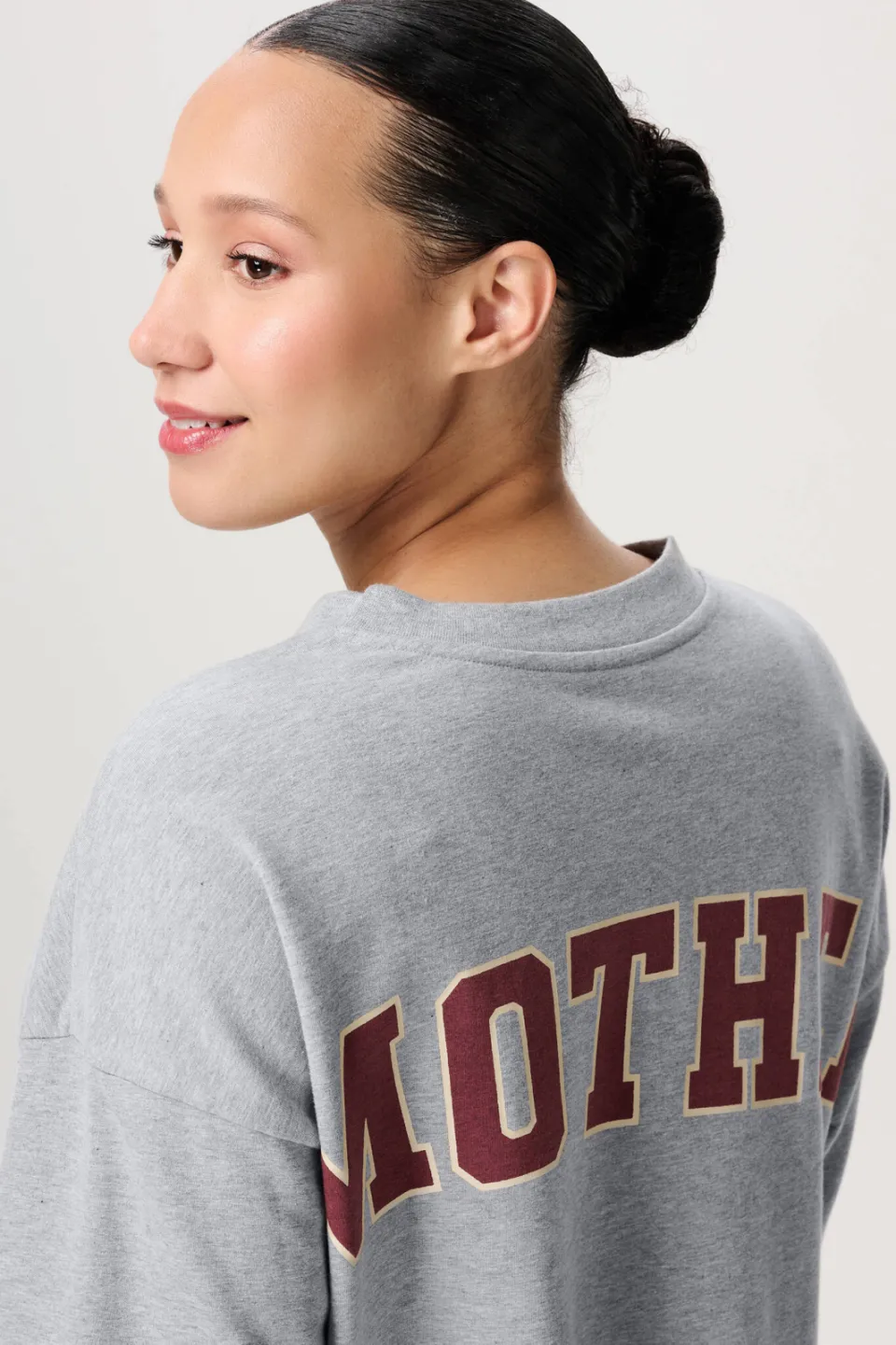 Noppies maternity zwangerschaps sweater met backprint grijs, foto 5