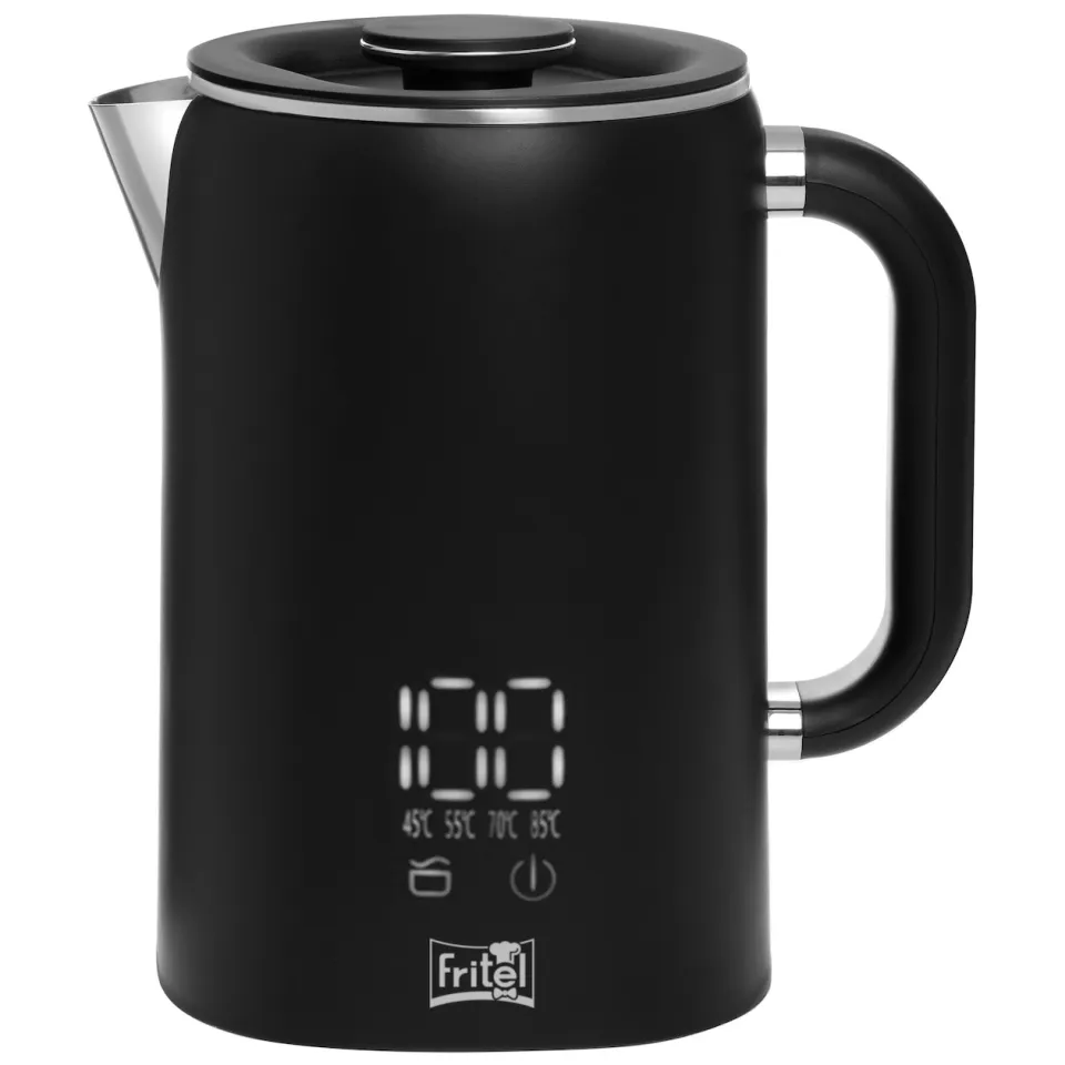 Fritel WK2595 waterkoker zwart zwart-chroom