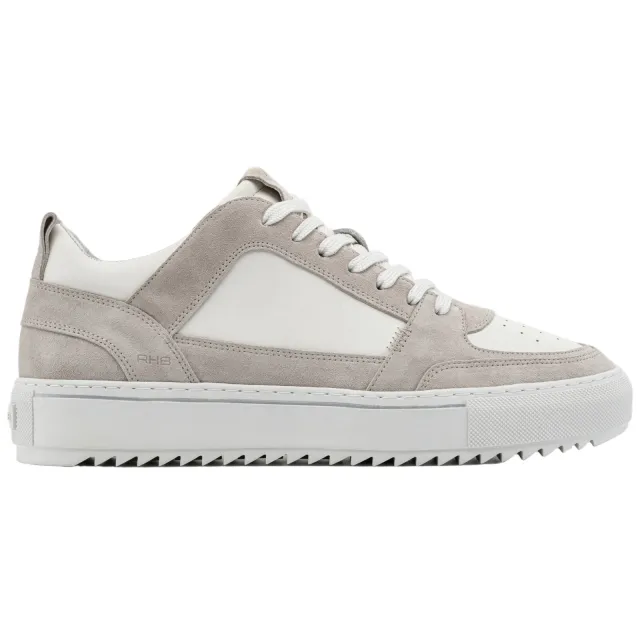 Rehab Creon leren sneakers beige/wit