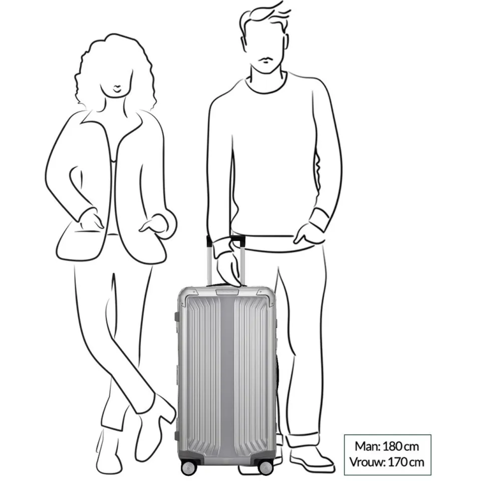 Samsonite Lite-Box Alu koffer 74 cm zilverkleurig, foto 3