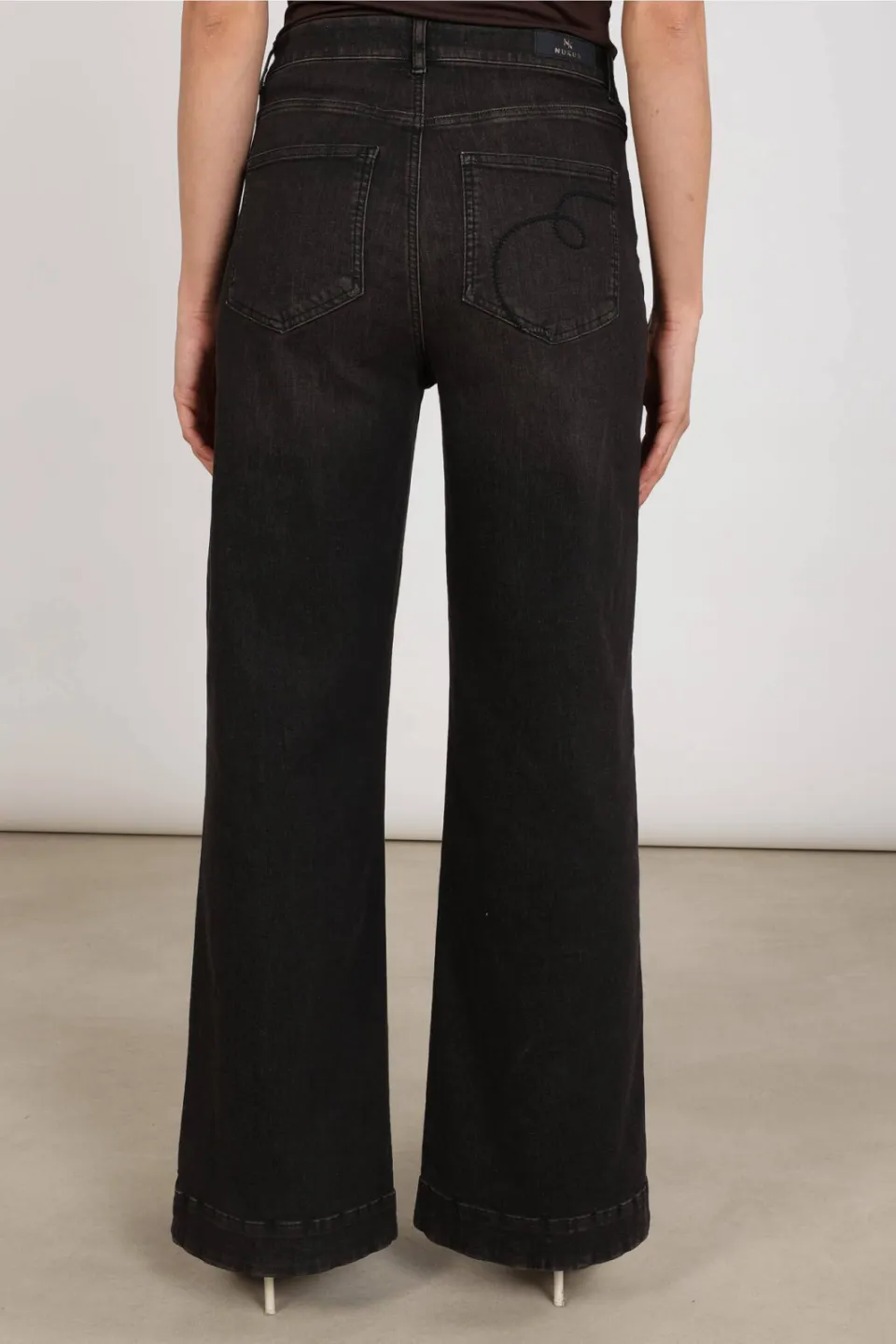 NUKUS denim wide leg broek - grijs, foto 5