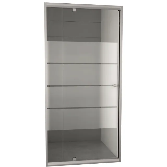 Go by Van Marcke Nisdeur VM Go Gordon 107-122x190cm Verstelbaar 6mm Gematteerd Chroom