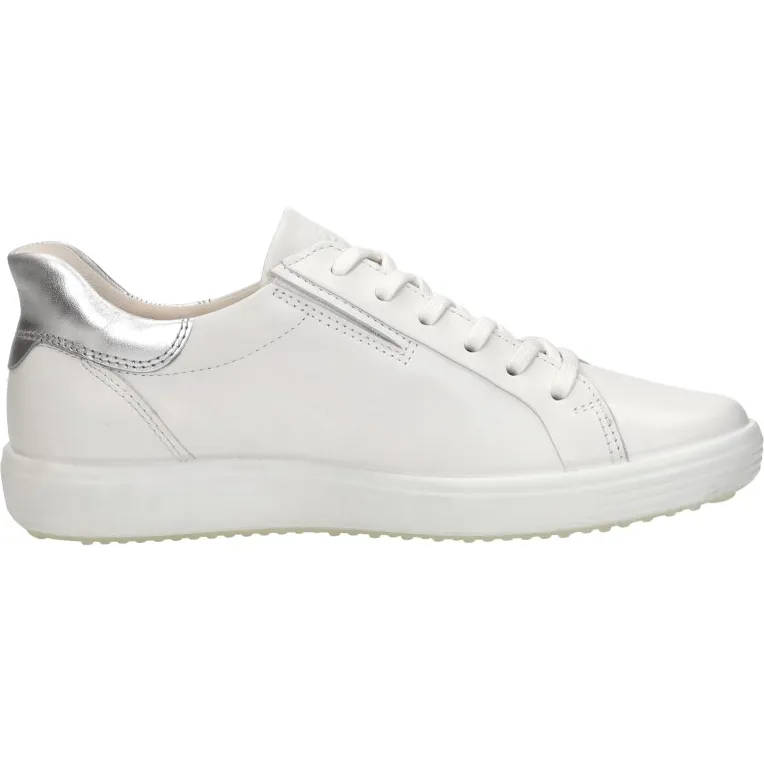 Ecco Soft 7 Easy Slip Lace lage sneaker wit