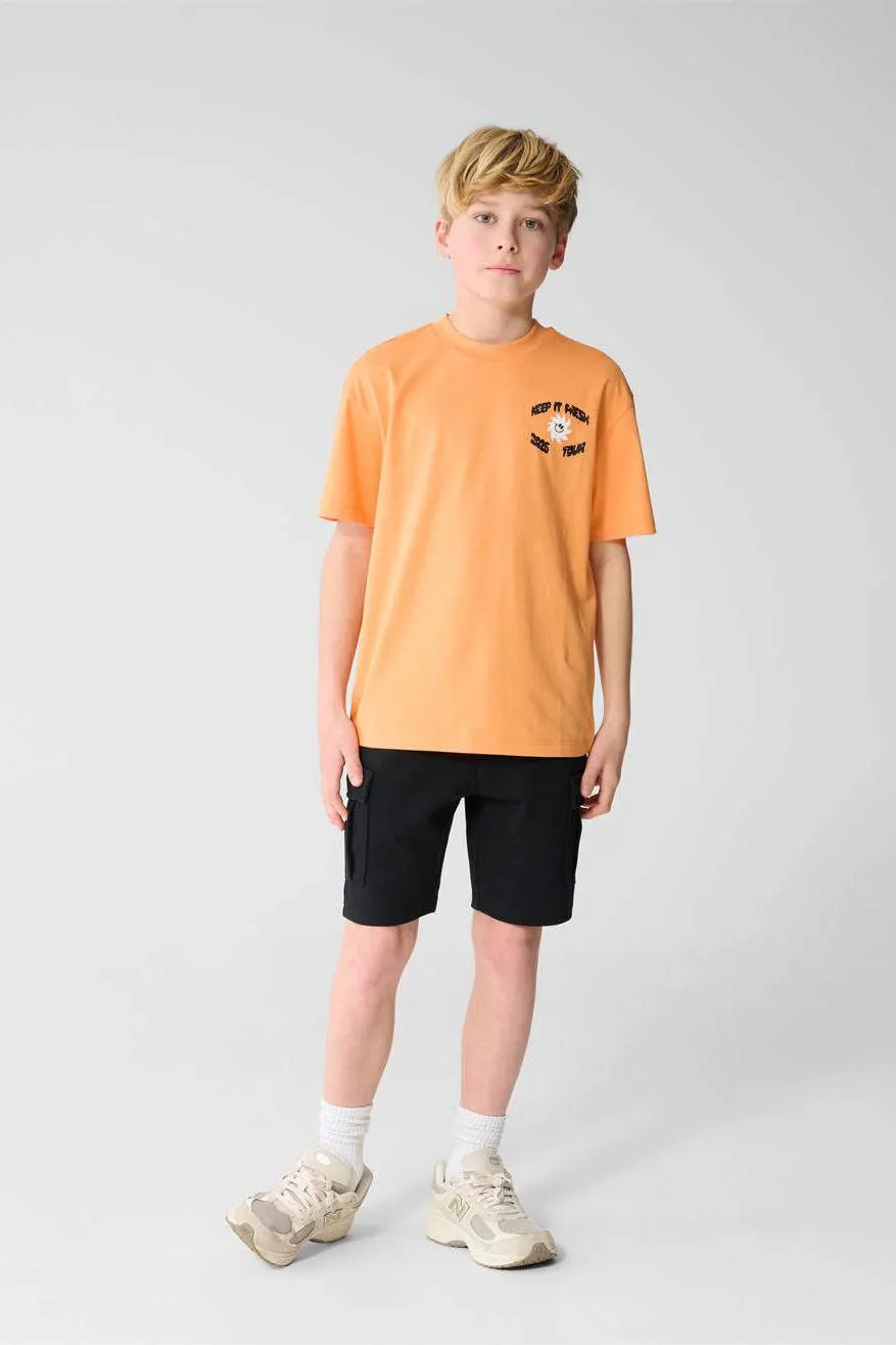 Shoeby cargo sweatshort zwart