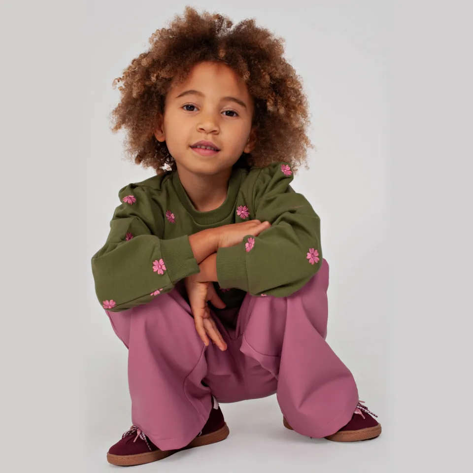 Jubel Moon Flowers imitatieleren broek roze, foto 4