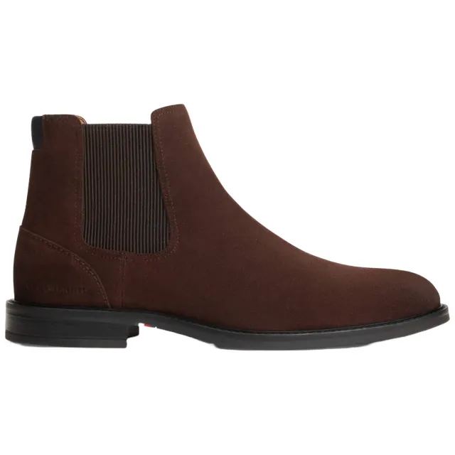 Tommy Hilfiger suède chelsea boots - bruin Donkerbruin
