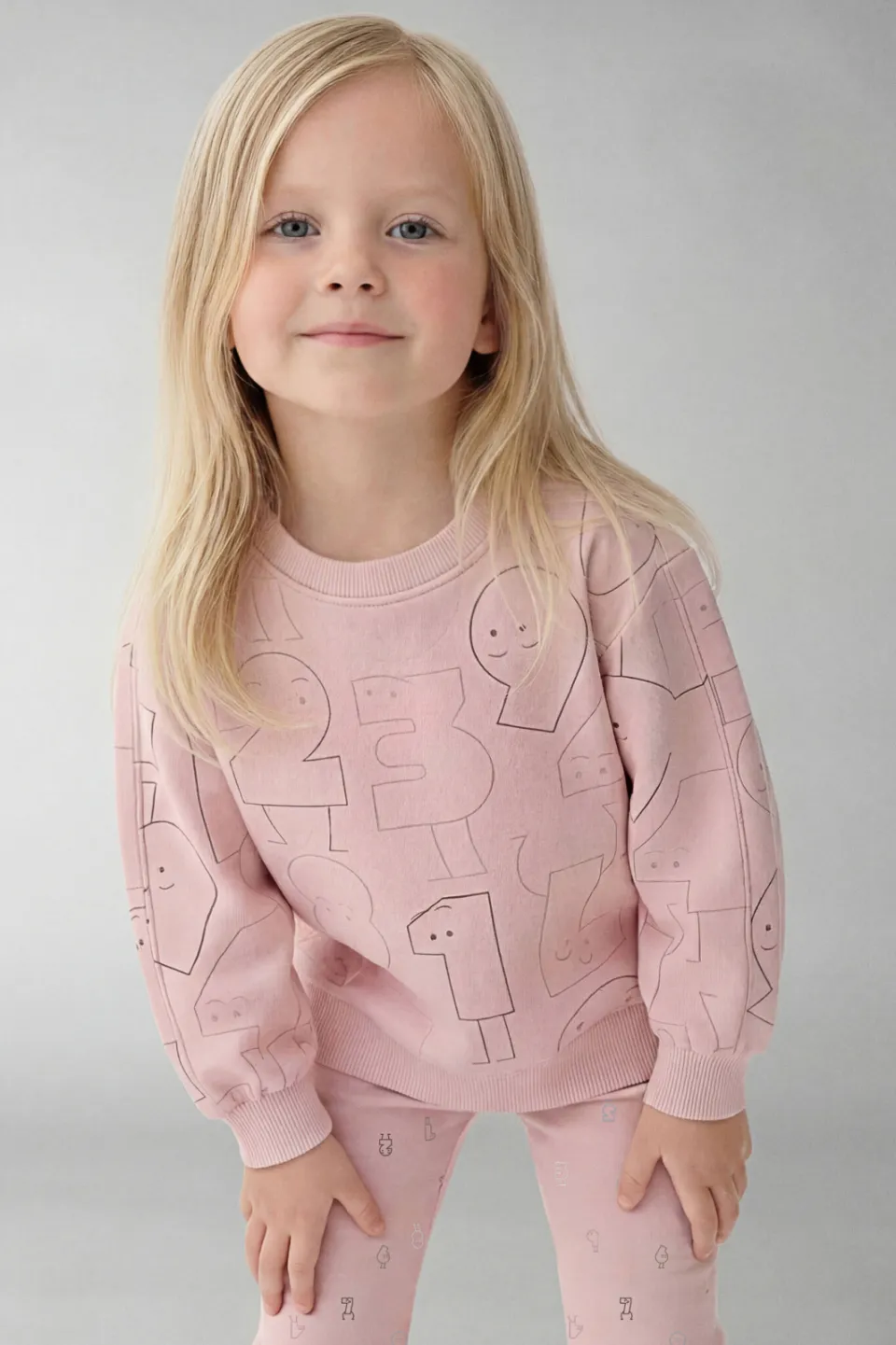 NAME IT MINI sweater met print - lichtroze, foto 4