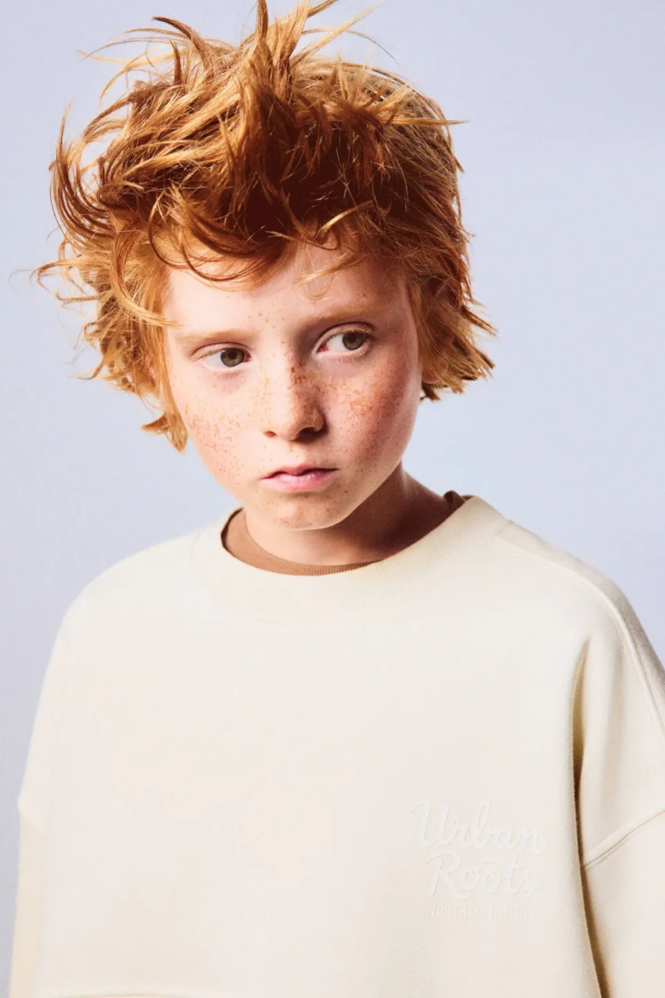 Mango Kids sweater met backprint - beige