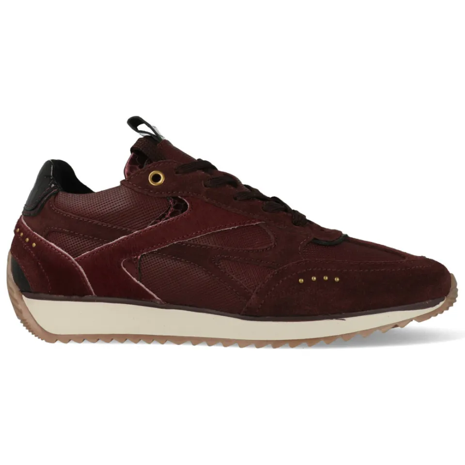 Poelman Valeria leren sneakers met studs - bordeaux, foto 2