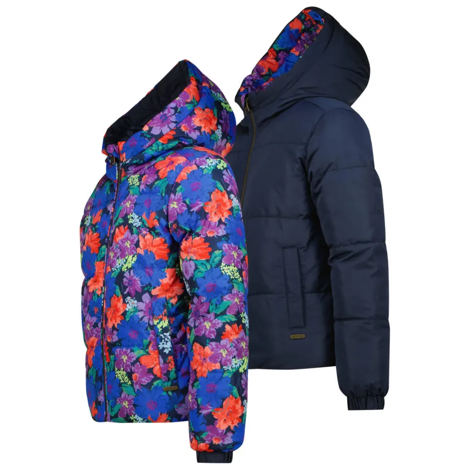 Vingino Tamia reversible winterjas donkerblauw/multicolor, foto 6